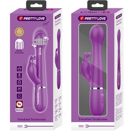 PRETTY LOVE - DEJON 3 IN 1 MULTIFUNZIONE VIBRATORE CONIGLIO VIOLA
