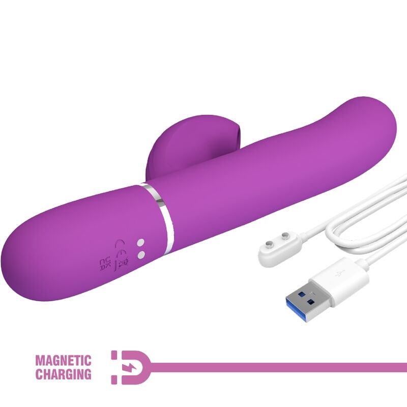 Intense Perlita Vibratore Rabbit 3 in 1 Multifunzione Viola - immagine 7