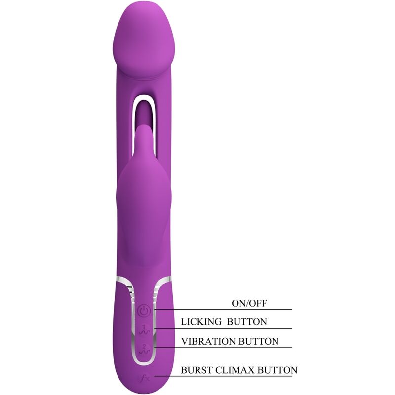 Intense Kampas Vibratore Rabbit 3 in 1 Multifunzione Viola - immagine 6