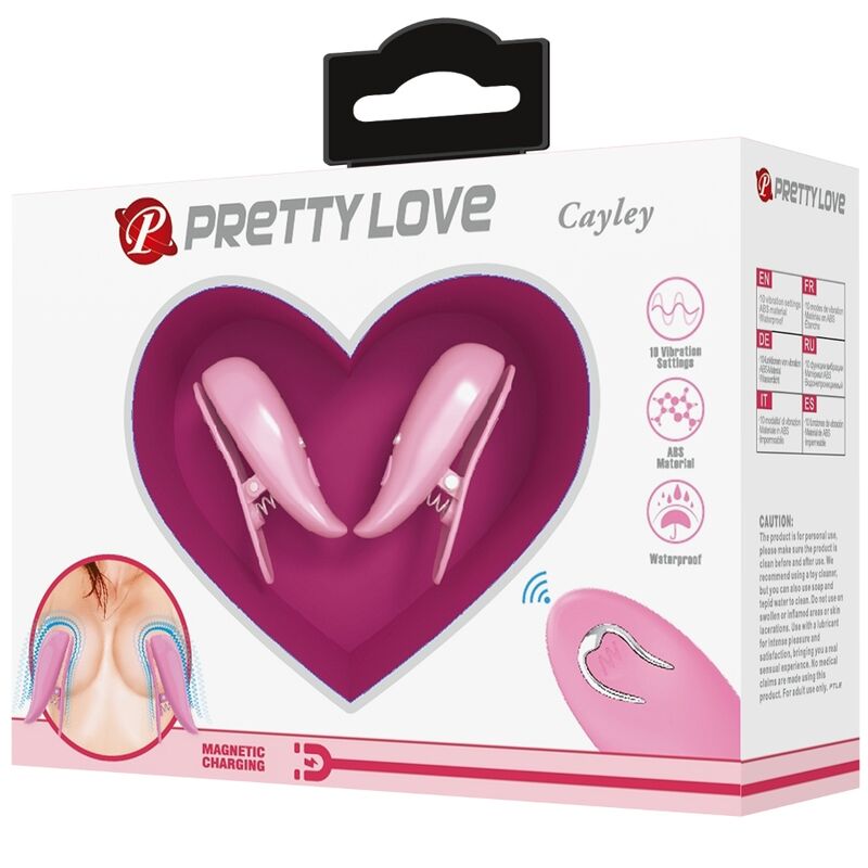 PRETTY LOVE Pinze per Capezzoli Rosa