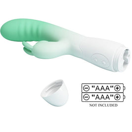 Intense Cerberus Vibratore Rabbit in Silicone Body-Safe Verde - immagine 8