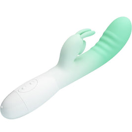 Intense Cerberus Vibratore Rabbit in Silicone Body-Safe Verde - immagine 4