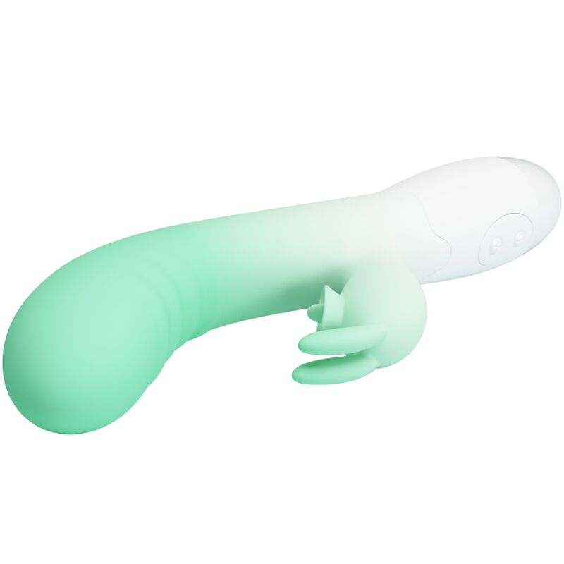 Intense Cerberus Vibratore Rabbit in Silicone Body-Safe Verde - immagine 5