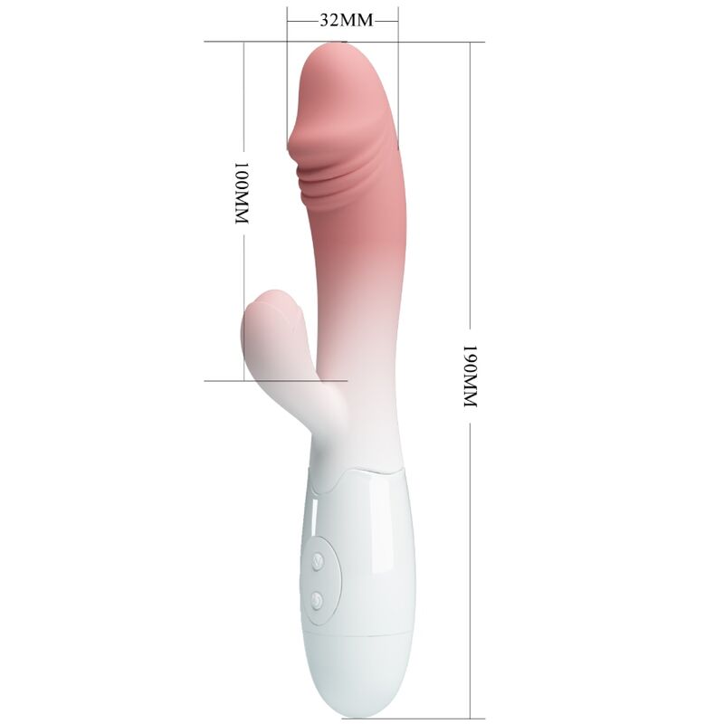 Intense Snappy Rabbit Vibratore Doppio in Silicone Rosa - immagine 4