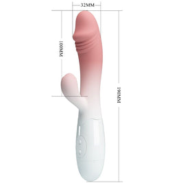 Intense Snappy Rabbit Vibratore Doppio in Silicone Rosa - immagine 4