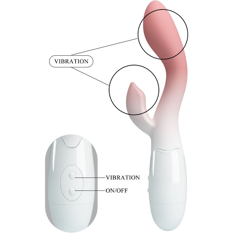 Intense Vibratore Doppio Stimolatore in Silicone Rosa Premium - immagine 3