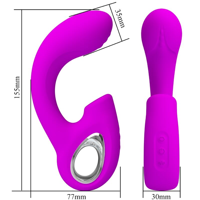 Intense Sibel Vibratore Doppio in Silicone Body-Safe Ricaricabile - immagine 5