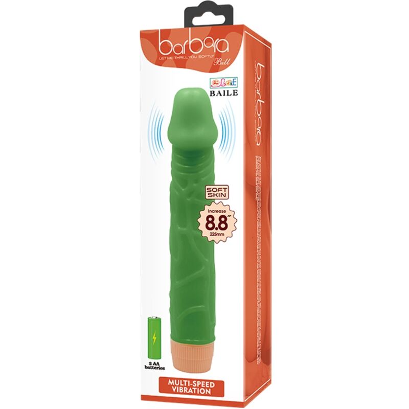 Baile Bill Vibratore Realistico 22,5 cm in Silicone Verde - immagine 8