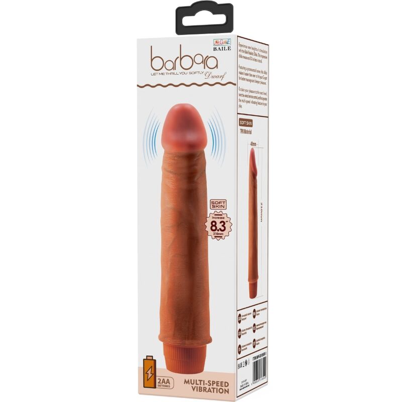 Baile Nano Vibratore Realistico 21 cm Body-Safe Mulatto - immagine 6