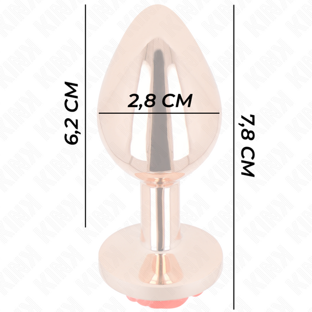 Kink - Plug Anale In Oro Rosa Con Rosa Rossa