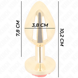 Kink - Plug Anale Oro Rosa Rosso Taglia L