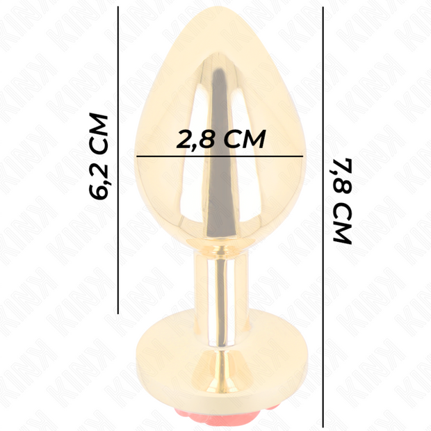 Kink - Plug Anale Oro Rosa Rosso Taglia S