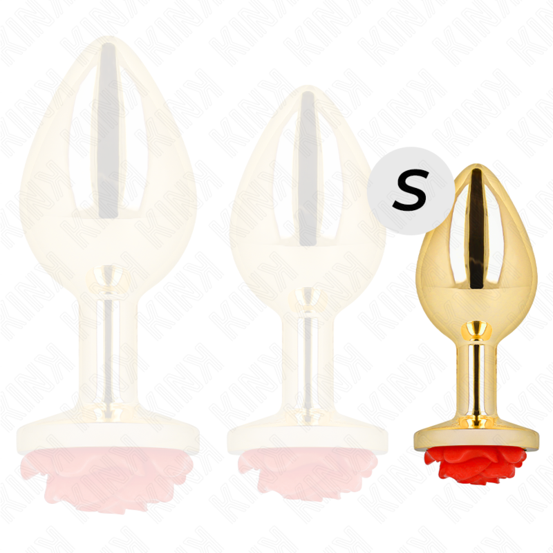 Kink - Plug Anale Oro Rosa Rosso Taglia S