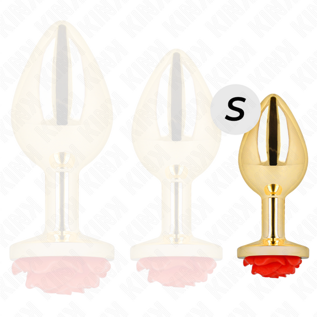Kink - Plug Anale Oro Rosa Rosso Taglia S