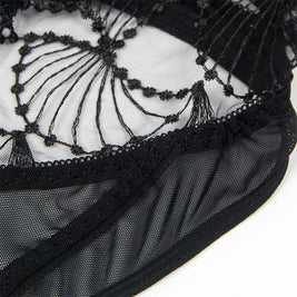 Subblime - 955229 Body Trasparente Con Pizzo Cavo Nero L/Xl