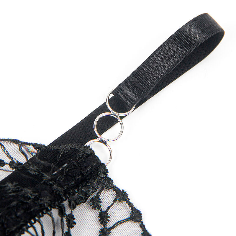 SUBBLIME - 955229 BODY TRASPARENTE CON PIZZO CAVATO NERO L/XL