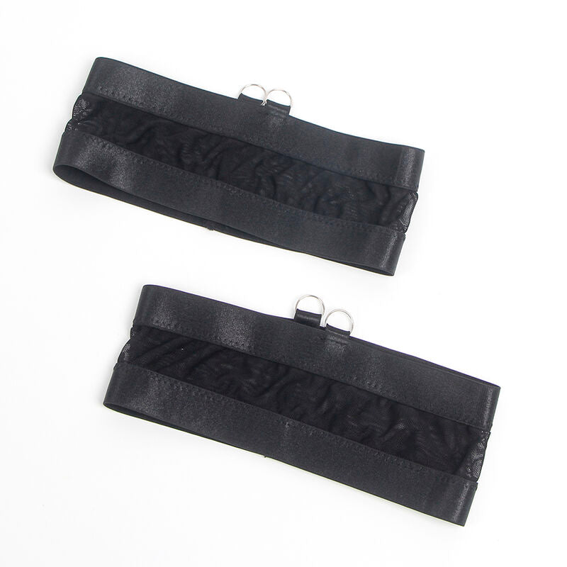 SUBBLIME - 955243 REGGISENO BONDAGE NERO CON GIARRETTIERA L/XL