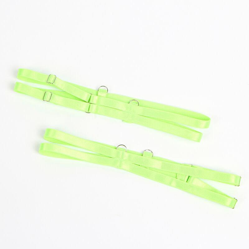 SUBBLIME - 955311 COMPLETO REGGISENO CON PIZZO E LINEE GIARRETRICI VERDE E BLU S/M