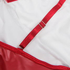 SUBBLIME - 955403 ABITO CON SPALLINE IN PELLE BORDEAUX L/XL