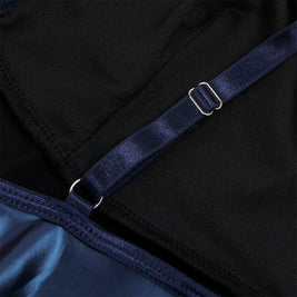 SUBBLIME - 955410 ABITO CON SPALLINE IN PELLE BLU S/M