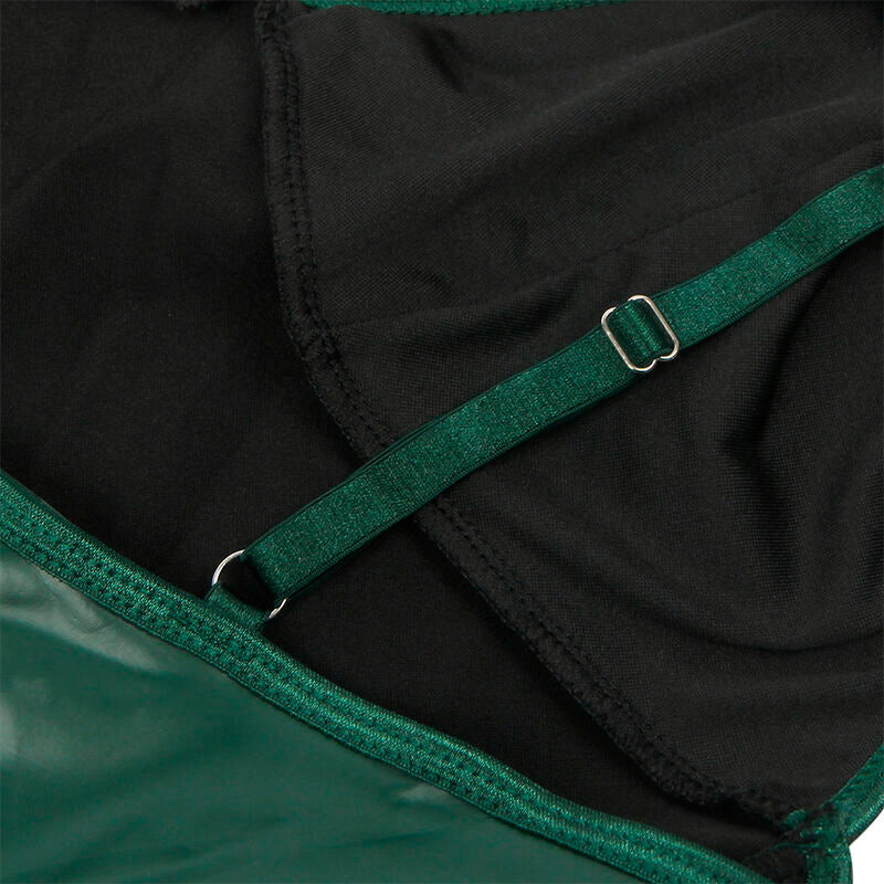 SUBBLIME - 955441 ABITO CON SPALLINE IN PELLE VERDE L/XL