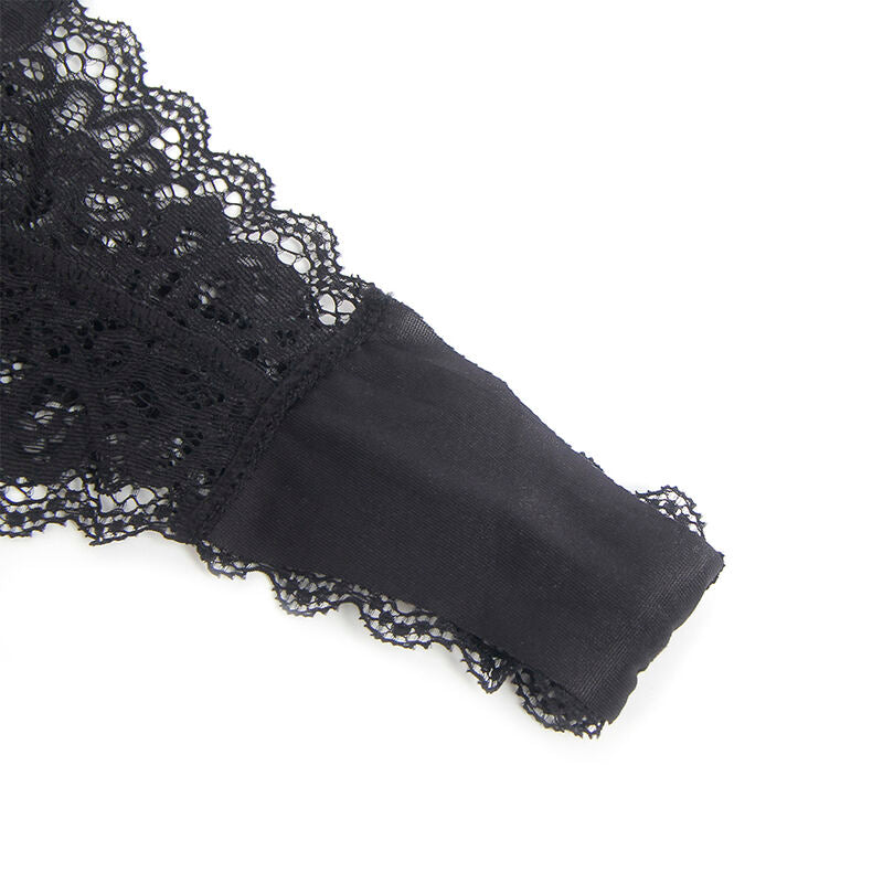 SUBBLIME - 955458 BODY IN PELLE NERA CON ZIP S/M