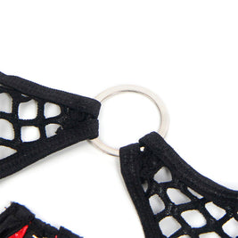 SUBBLIME - 955533 REGGISENO IN VERNICE ROSSA CON CERNIERA E REGGISENO A RETINO S/M