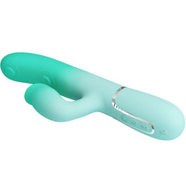 PRETTY LOVE - VIBRATORE MULTIFUNZIONE CONIGLIO GIGI VERDE ACQUA