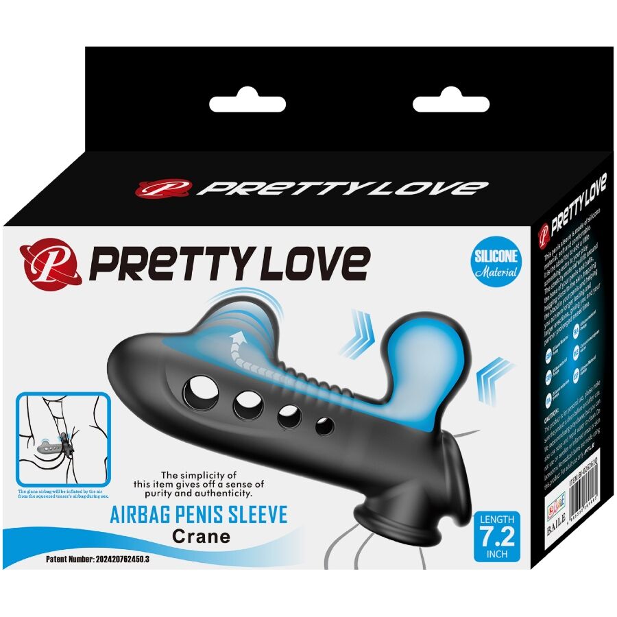 PRETTY LOVE - MANICOTTO PER PENE CRANE CON AIRBAG NERO