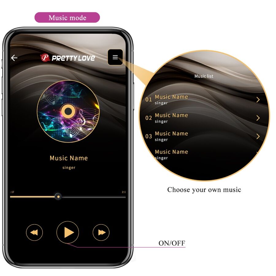 PRETTY LOVE - VIBRATORE CONTROLLATO DA APP LEVIATHAN VIOLA