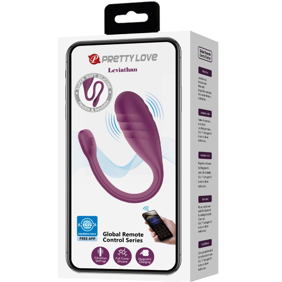 PRETTY LOVE - VIBRATORE CONTROLLATO DA APP LEVIATHAN VIOLA