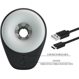 PRETTY LOVE - DJ GIRL MASTURBATORE MASCHILE CON VIBRAZIONE 5 IMPOSTAZIONI NEGRO