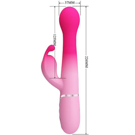 Intense Dejon Vibratore Rabbit Multifunzione 3 in 1 Rosa - immagine 8