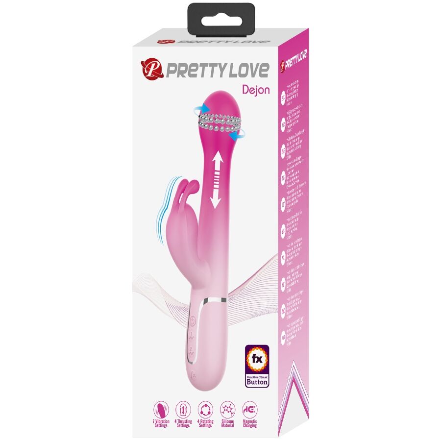 Intense Dejon Vibratore Rabbit Multifunzione 3 in 1 Rosa - immagine 11