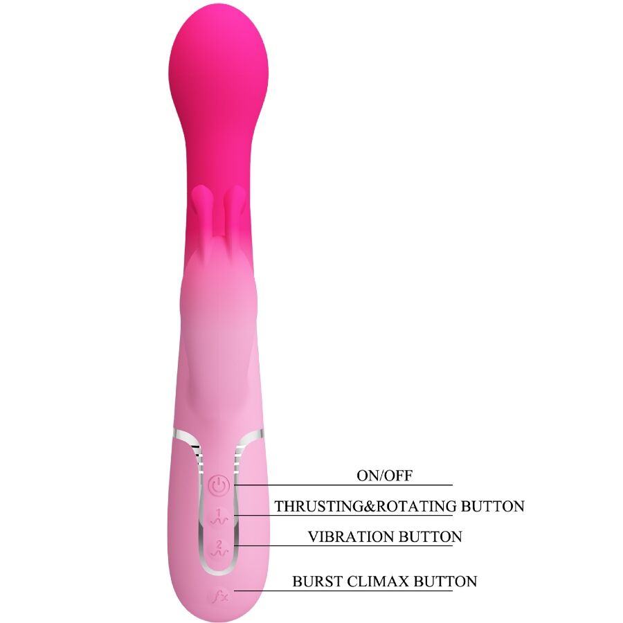 Intense Dejon Vibratore Rabbit Multifunzione 3 in 1 Rosa - immagine 9