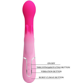 Intense Dejon Vibratore Rabbit Multifunzione 3 in 1 Rosa - immagine 9