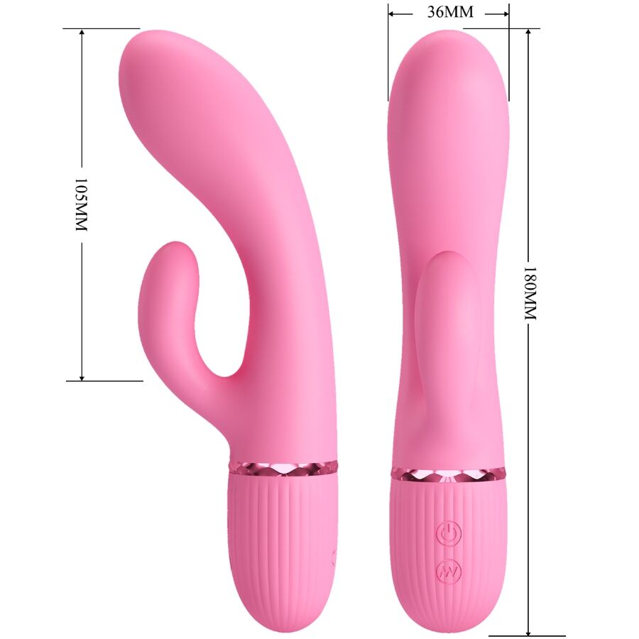 Intense Marski Vibratore Rabbit in Silicone Body-Safe Rosa - immagine 6