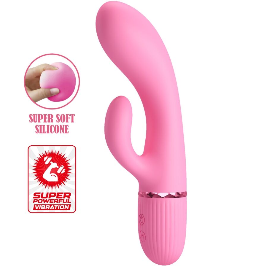 Intense Marski Vibratore Rabbit in Silicone Body-Safe Rosa