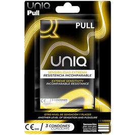Uniq Preservativi Senza Lattice con Strisce 3 Unità Body-Safe