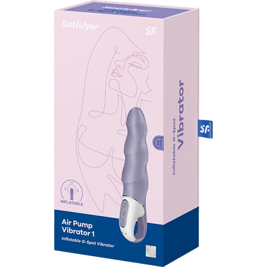 SATISFYER - VIBRATORE A POMPA D'ARIA 1 VIBRATORE GONFIABILE PUNTO G VIOLA