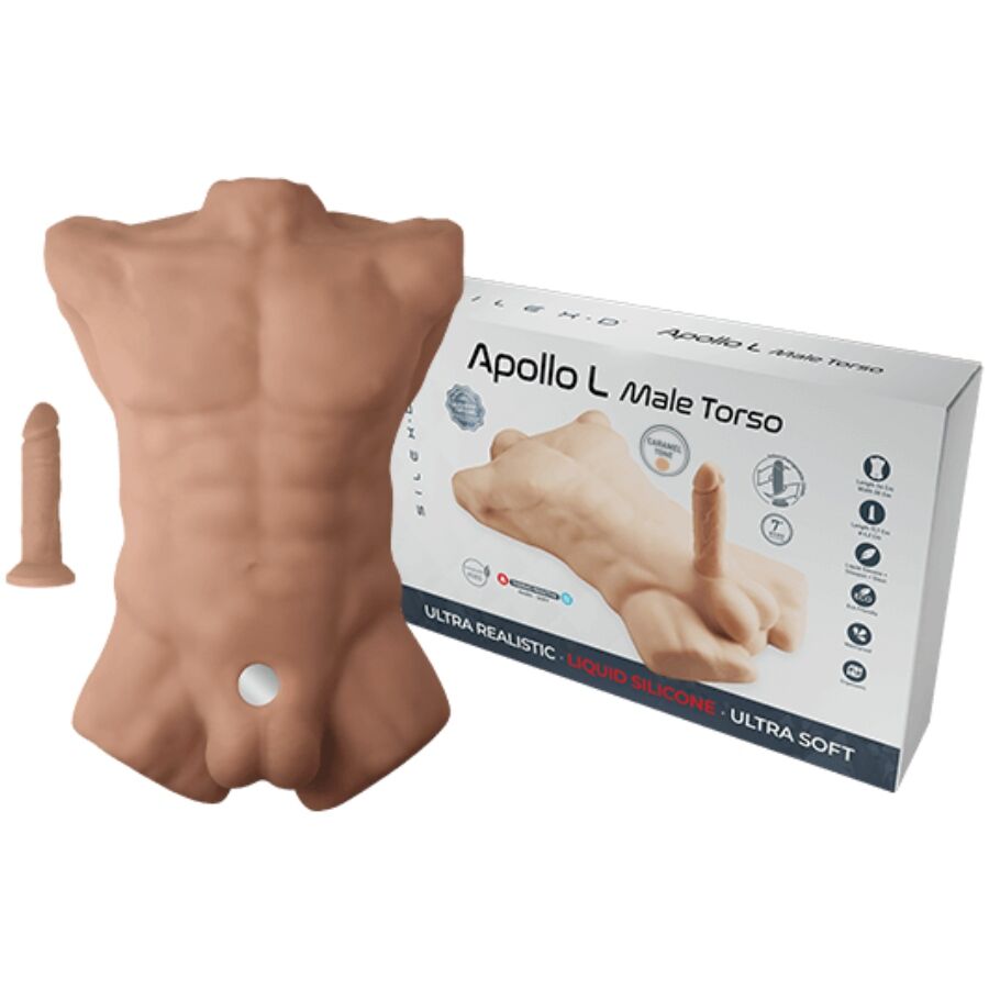 SILEXD - APOLLO L TORSO MASCHILE REALISTICO CARAMELLO