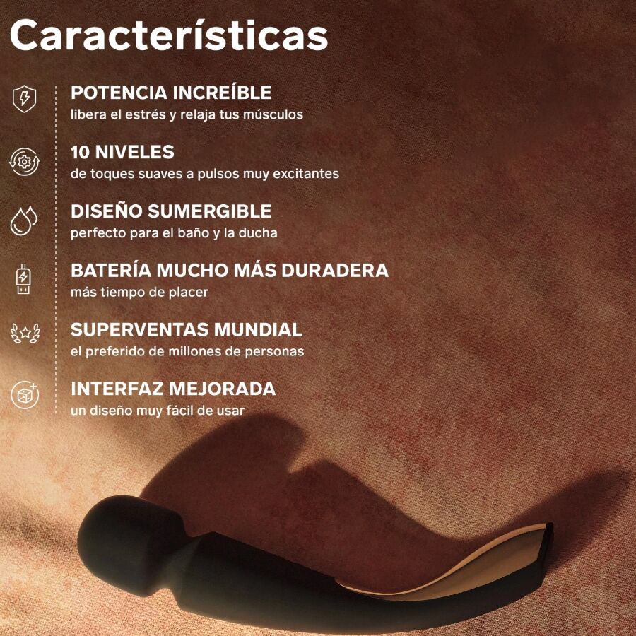 SMART WAND™ 2: Massaggiatore Corpo Potente - 10 Vibrazioni per Relax Olistico