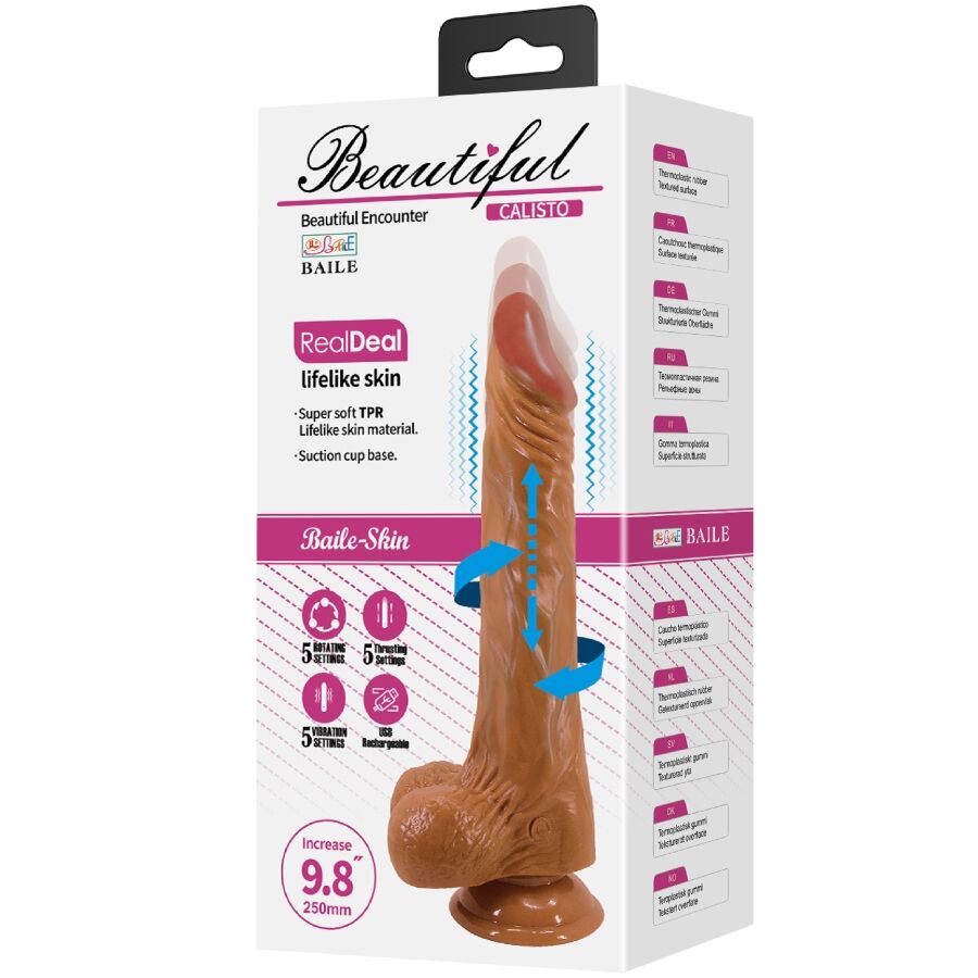 BAILE - CALISTO DILDO REALISTICO 24 CM CARNE