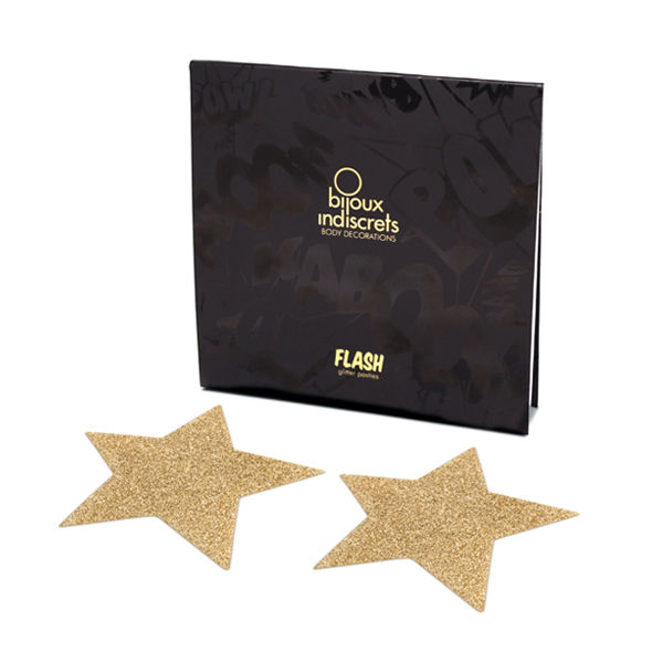 Bijoux Indiscrets Flash Copricapezzoli Dorati Stella Premium - immagine 2