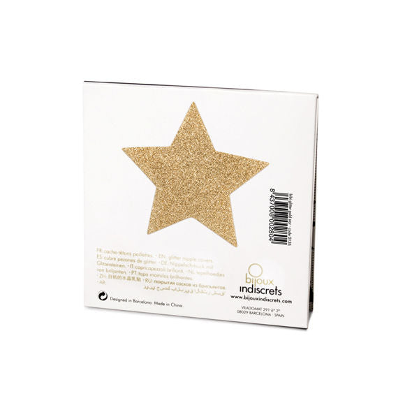 Bijoux Indiscrets Flash Copricapezzoli Dorati Stella Premium - immagine 3