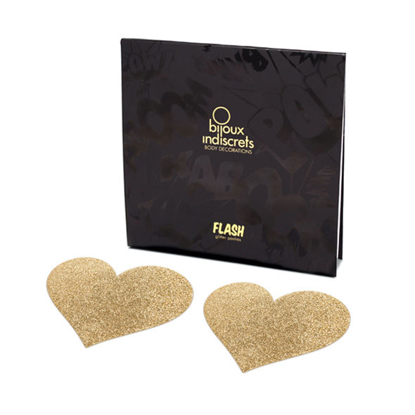 Bijoux Indiscrets Copricapezzoli Flash Cuore Dorato Premium - immagine 2