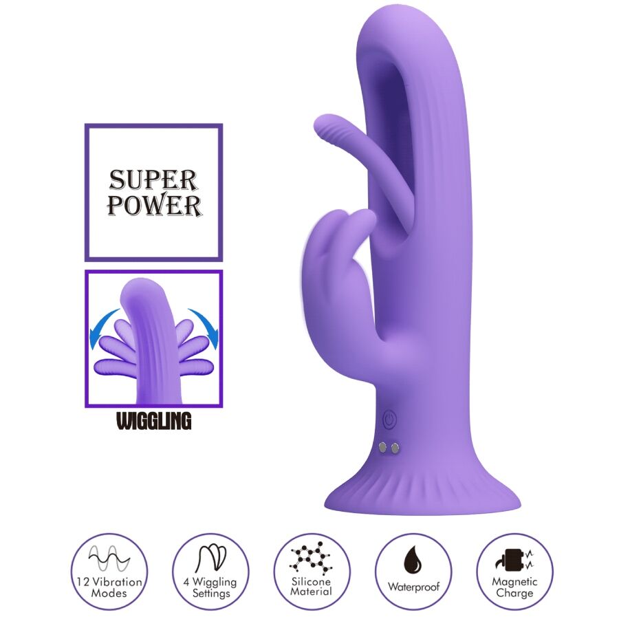 Intense Killmoulis Vibratore Rabbit 12 Modalità Premium Viola - immagine 5