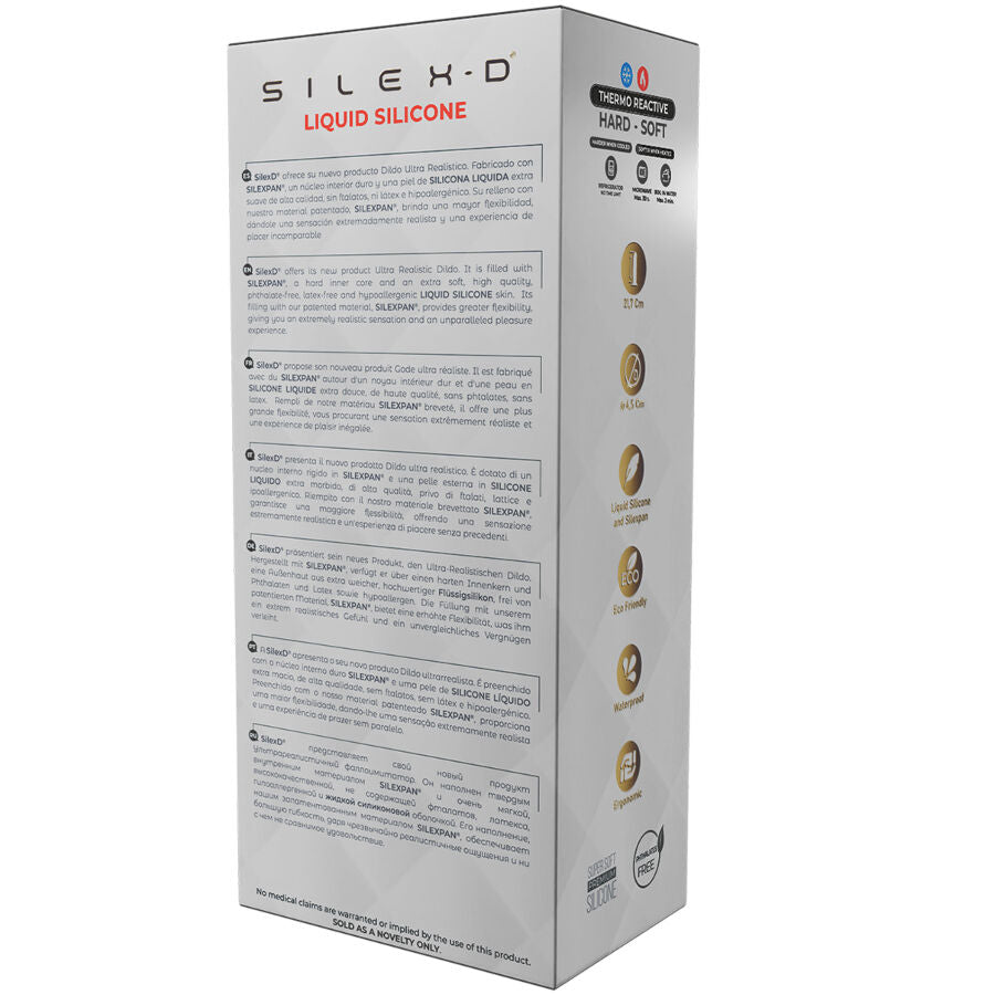 SILEXD - MODELLO PENE REALISTICO 9 SILICONE LIQUIDO 22,8 CM