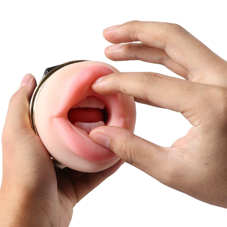 SHEQU - KAY DOPPIO MASTURBATORE CON DOPPIA BOCCA E VIBRAZIONE DELLA VAGINA