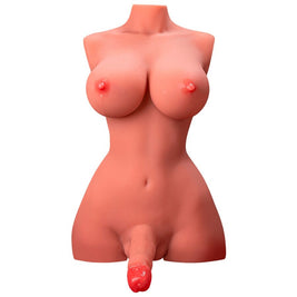 XISE - BELLISSIMO TORSO FEMMINILE LADY BOY CON DILDO CON VIBRAZIONE E SPINTA 49 CM